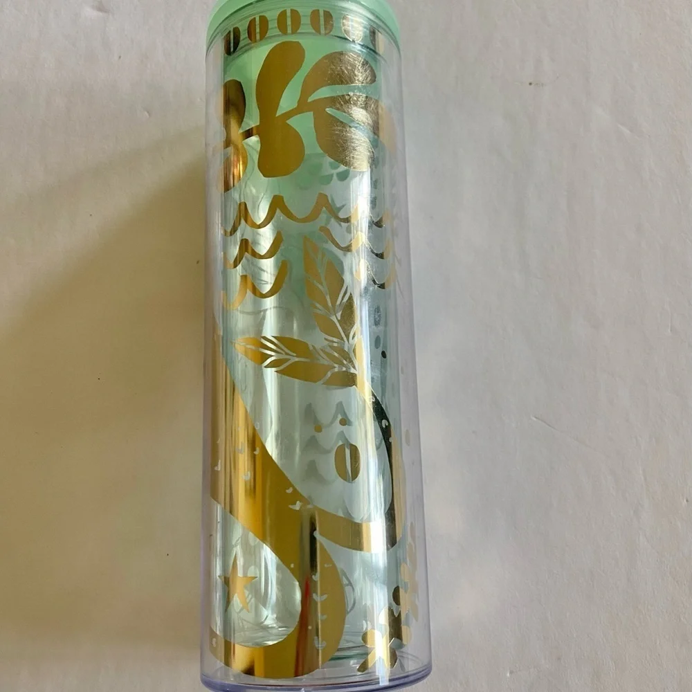 Starbucks 2021 release golden mermaid skinny tumbler